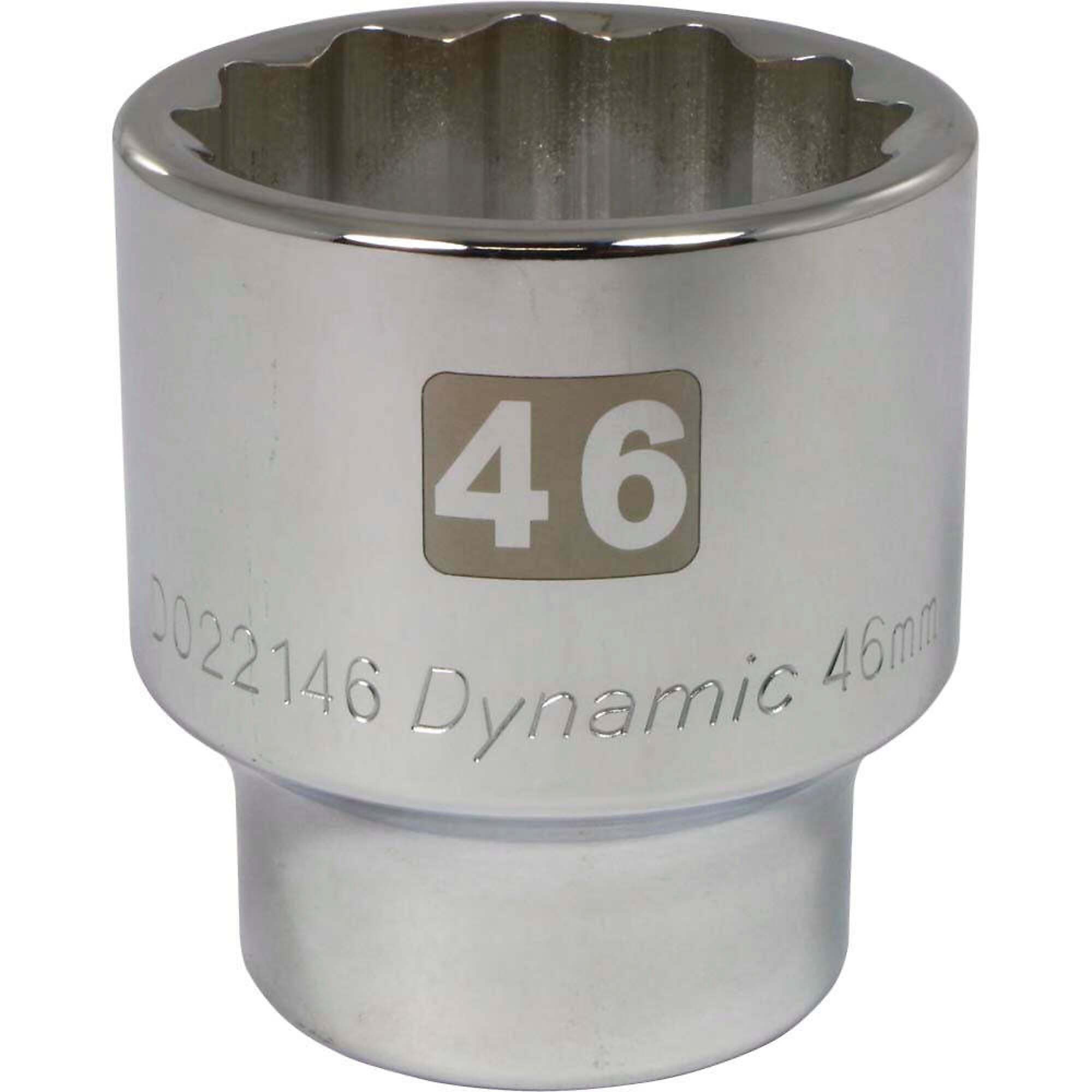 Dynamic Tools 3/4" Drive 12 Point Metric, 46mm Standard Length, Chrome Finish Socket